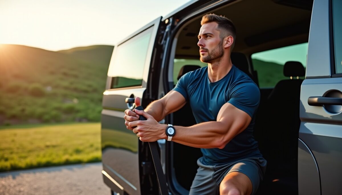 Musculation en Volkswagen Multivan T6 : équipements fitness transportables pour s’entraîner partout